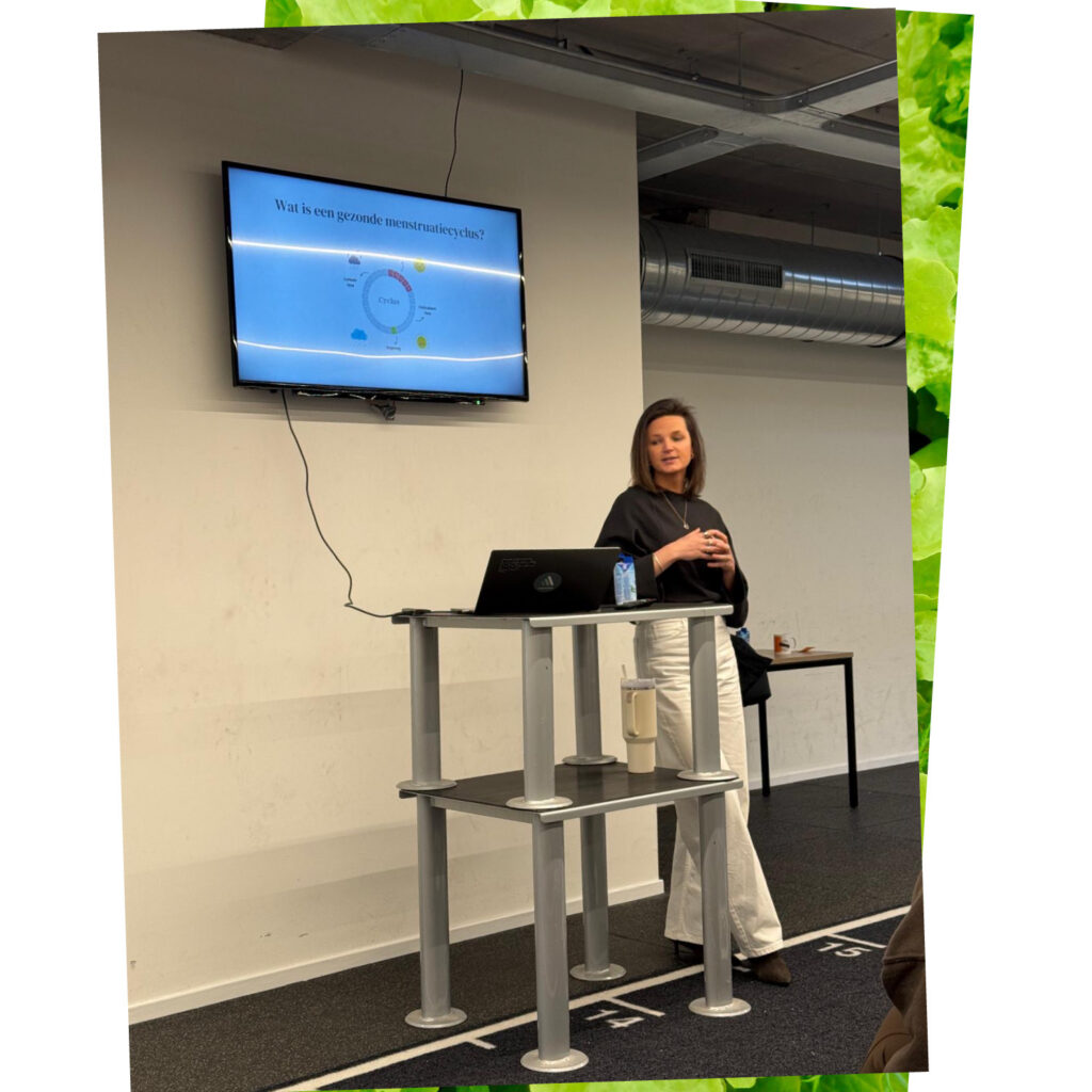 Benedicte spreekt en presenteert over gezondheid